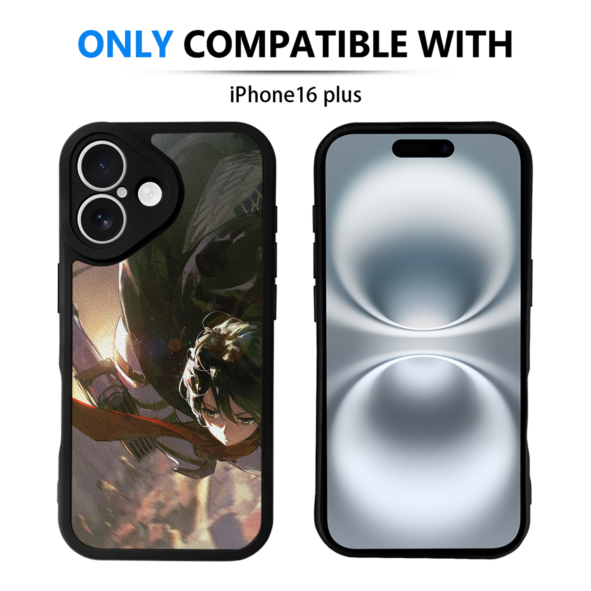 （画像用） 進撃の巨人 Attack on Titan 【iPhone 16シリーズ対応】シリコンスマホケース（レザー調） 材質：シリコン